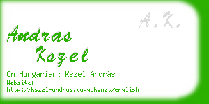 andras kszel business card