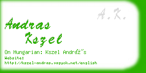 andras kszel business card